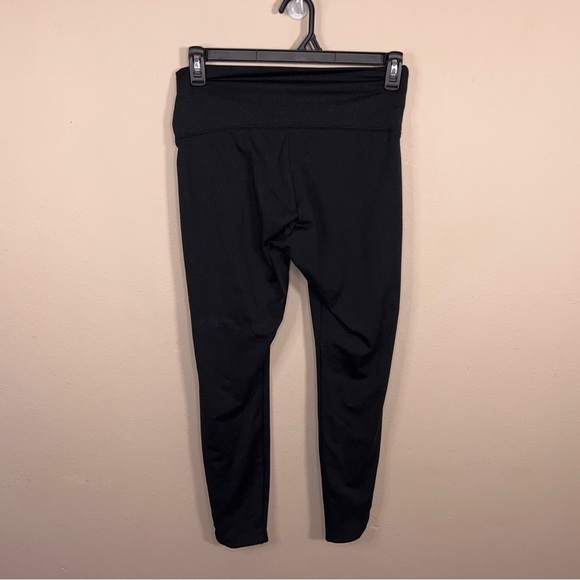 Large Black Glitter Knit Fleece Lined Leggings Pull On Stretch Comfortable - Picture 3 of 12